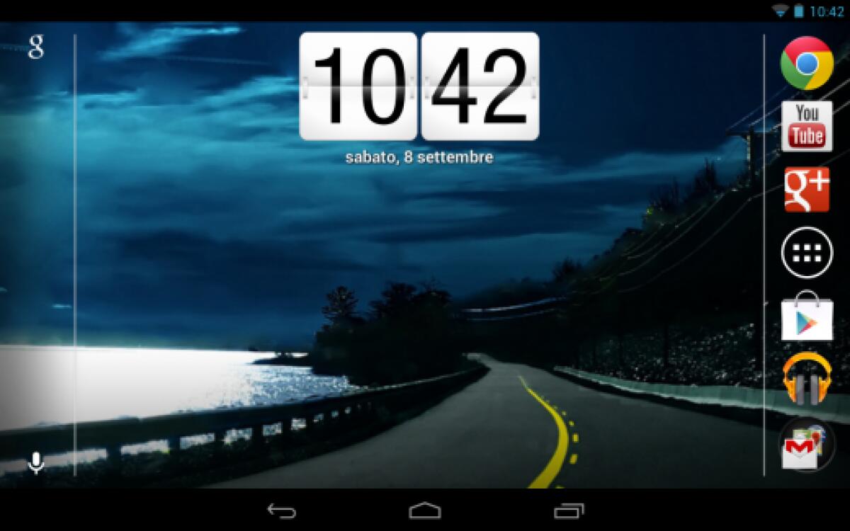 Ruotare la home del Nexus 7 in landscape - 