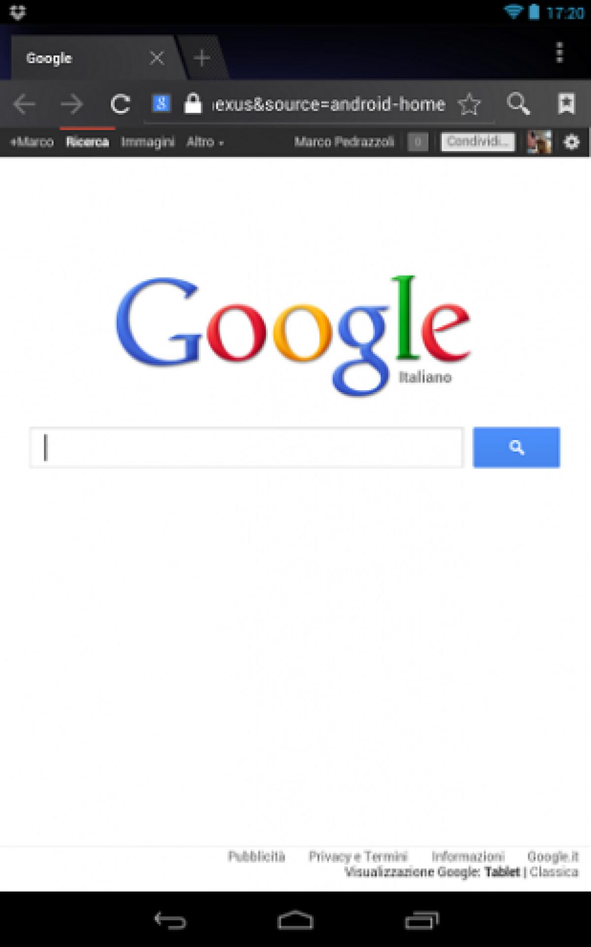 Come installare il browser originale stock di Android su Google Nexus 7 - 