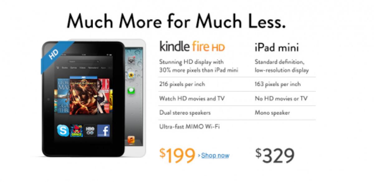 Amazon prende in giro iPad Mini sulla sua home page - 