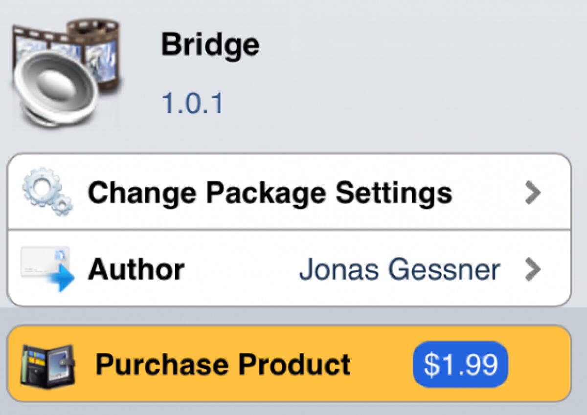 Bridge, ottima alternativa a PwnTunes per iPhone, iPad, iPod - 