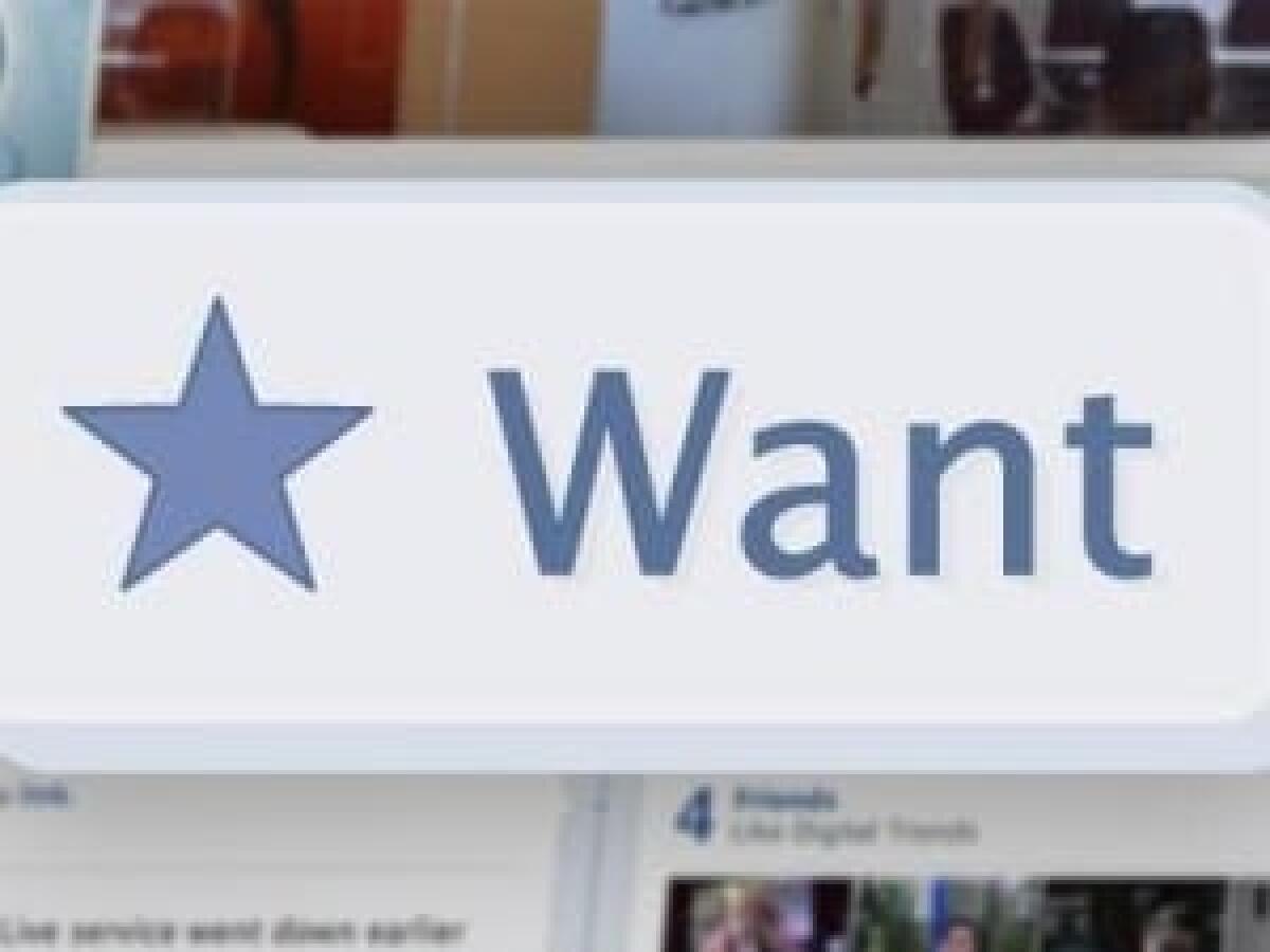 Facebook testa il pulsante “Want” - 