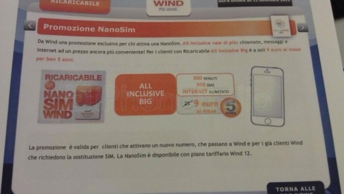 All Inclusive Big di Wind: la nuova offerta dedicata a chi attiva una nano sim! - 