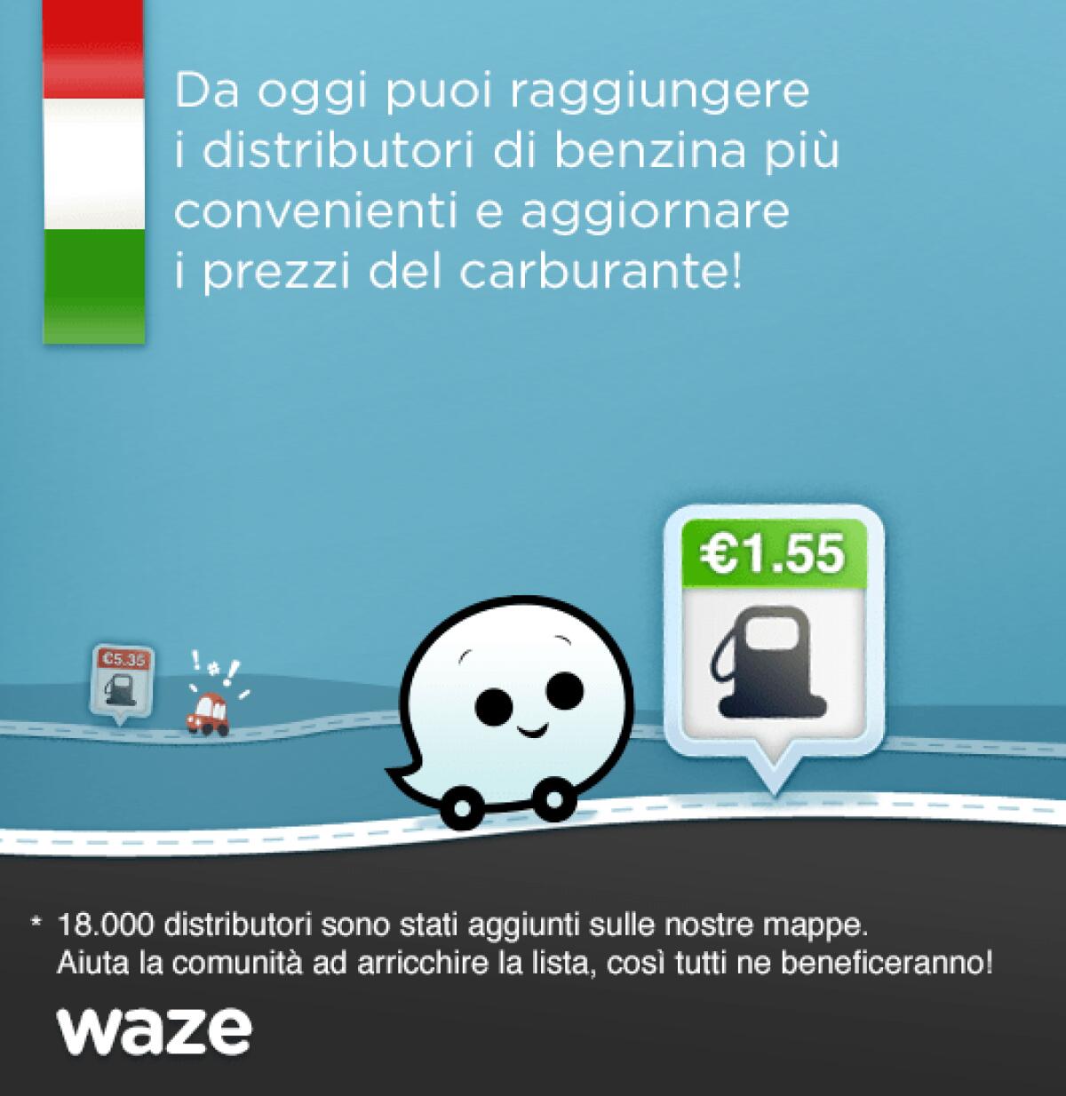 Da oggi con Waze risparmi sul prezzo del carburante - 