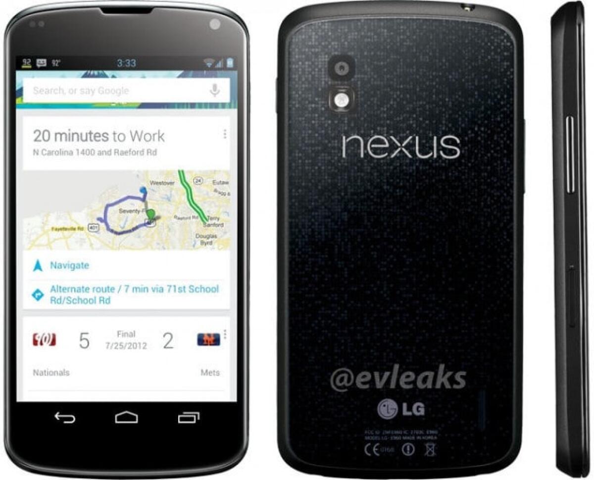 Il nuovo Nexus 4 di LG si mostra nella prima immagine reale - 