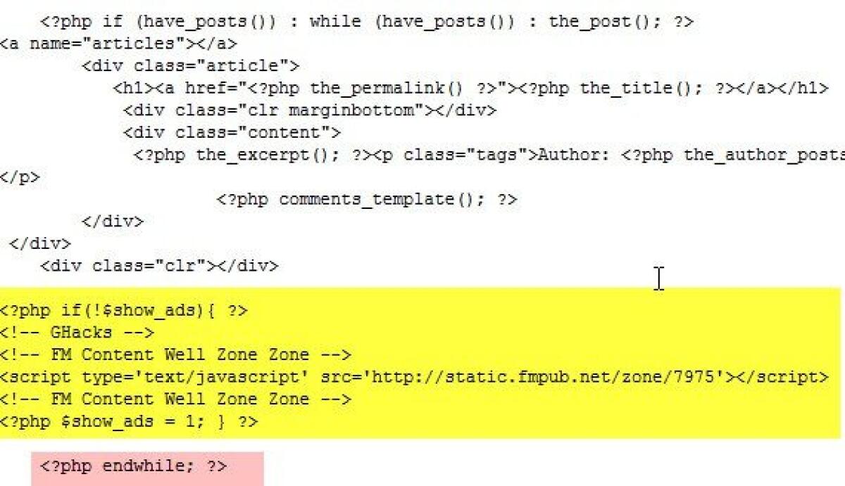 Inserire pubblicità e ads dopo il primo post di Wordpress - 