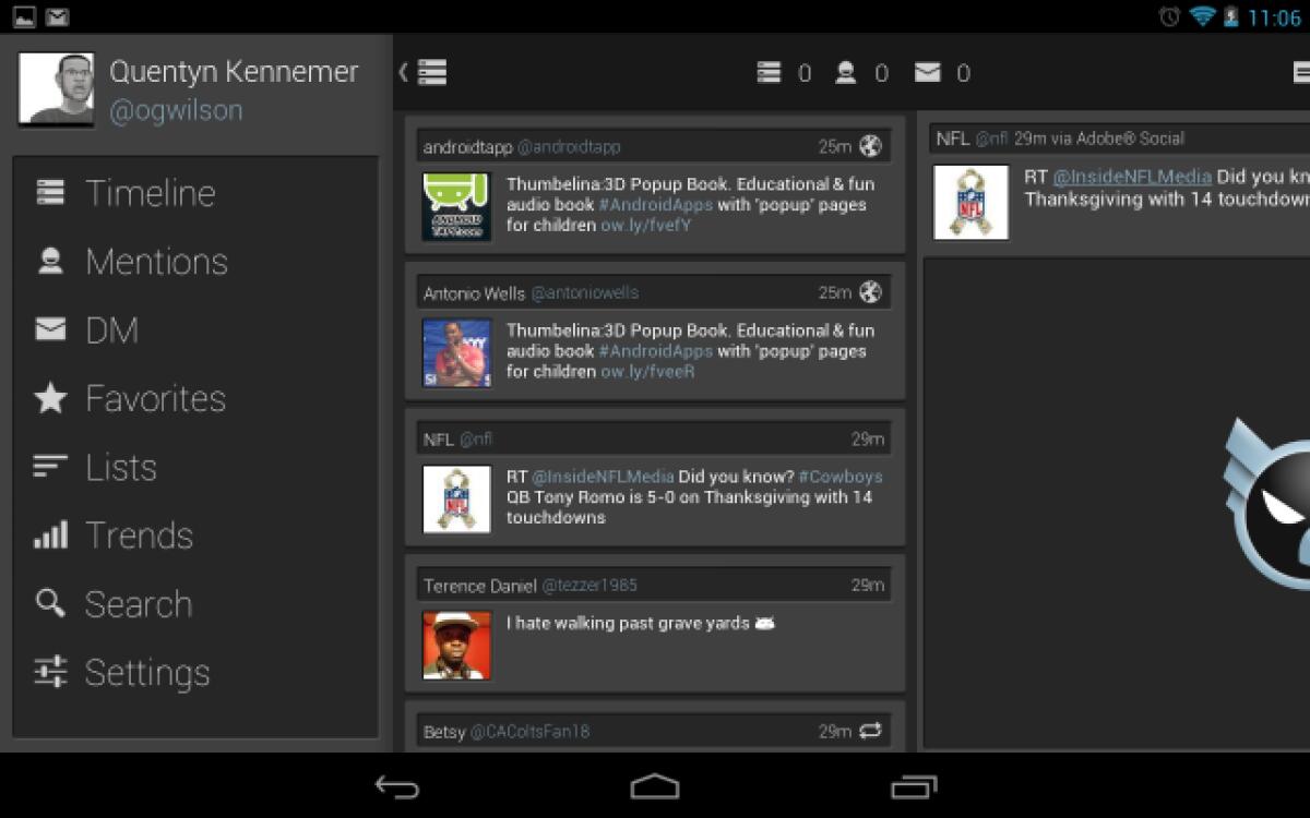 Falcon Pro, nuovo client Twitter per Android - 