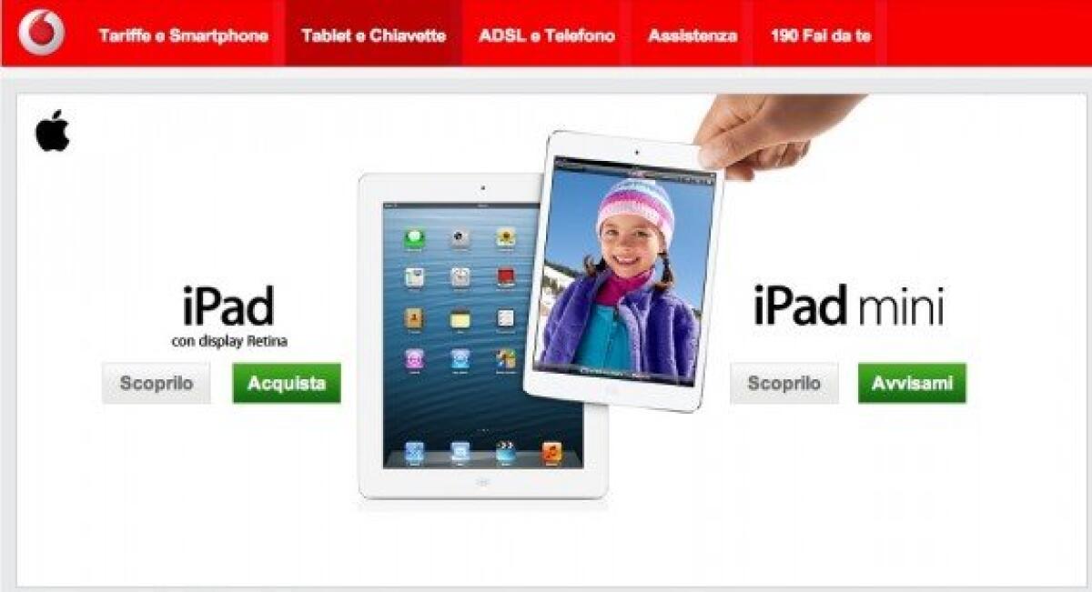Acquistare iPad 4 in abbonamento con Vodafone: ecco i prezzi - 