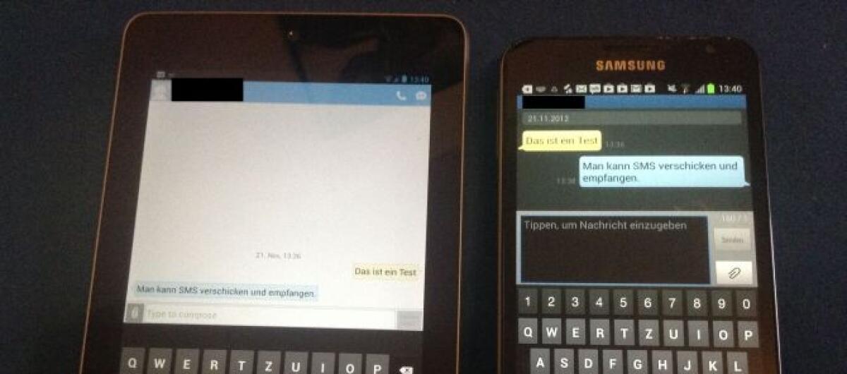 Inviare e ricevere SMS dal Nexus 7 di Google - 