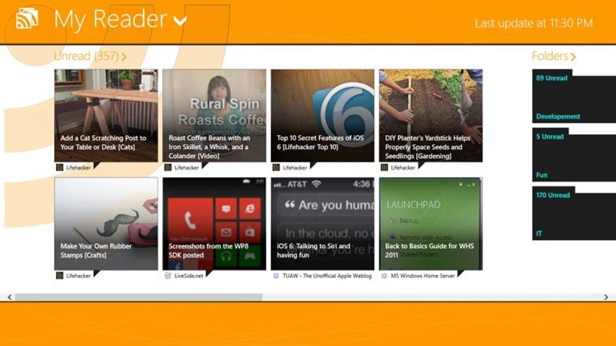 Lettore Feed RSS per Windows 8 Gratis: ecco My Reader - 