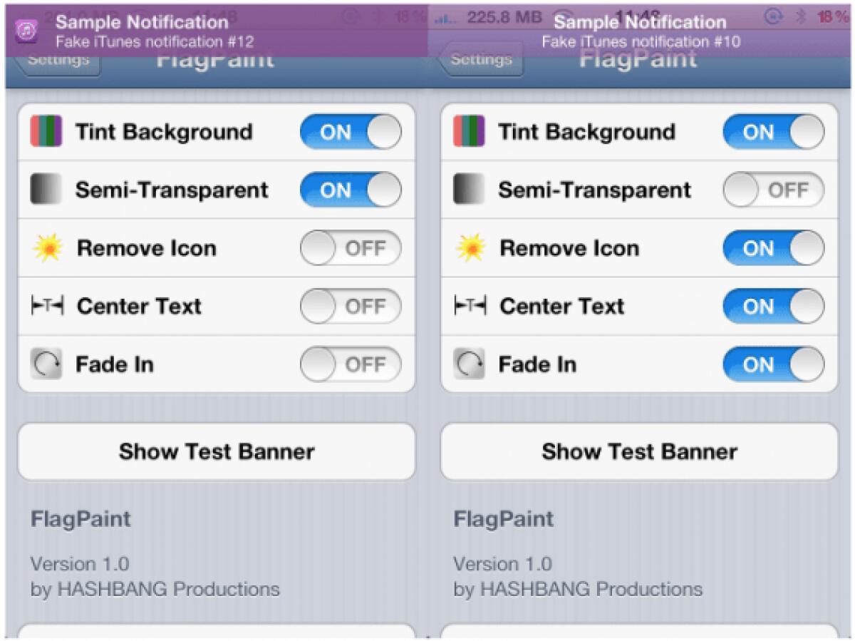 FlagPaint: colora le notifiche di iOS in base all'icona dell'applicazione. [CYDIA] - 