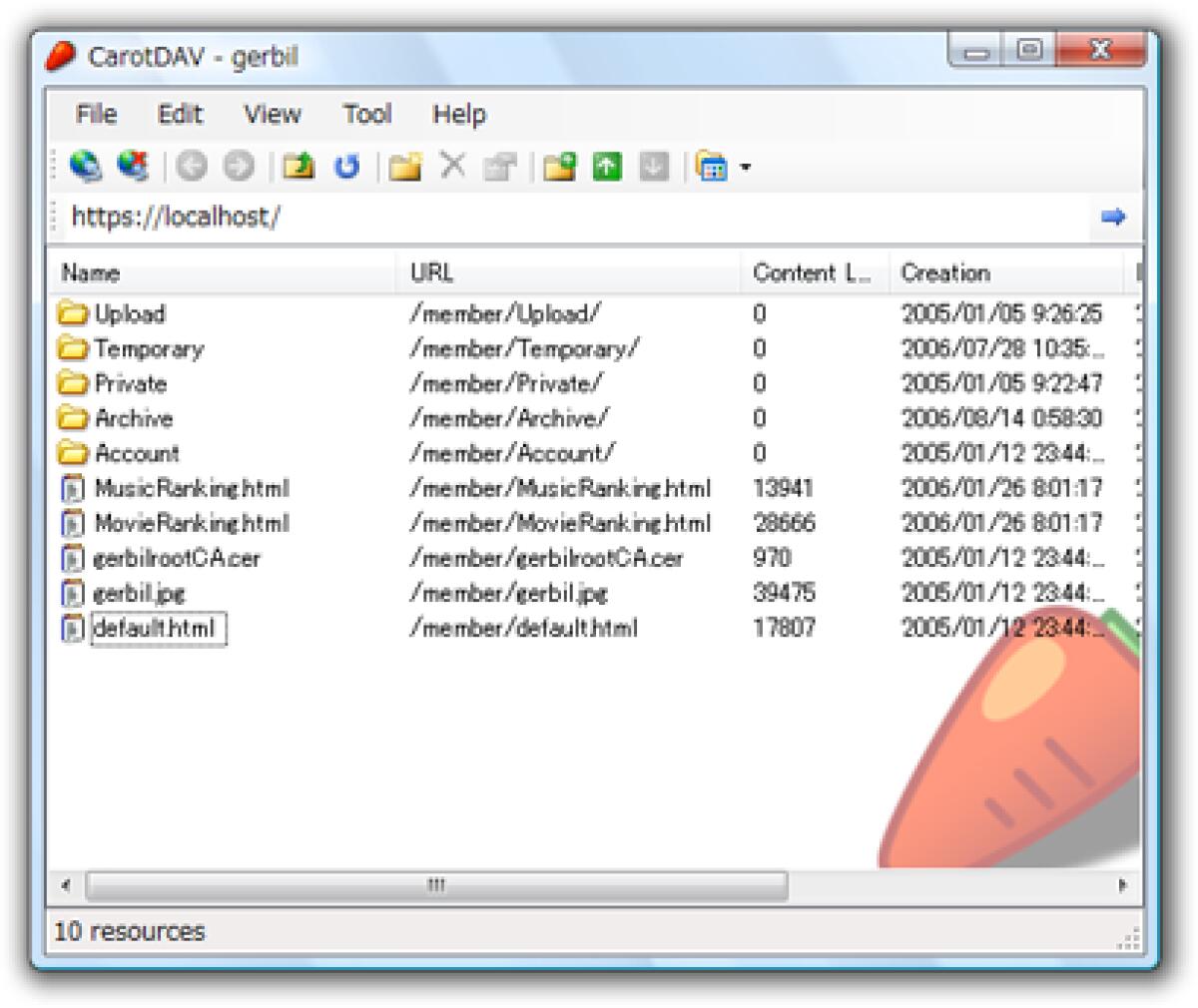 CarotDAV, un solo programma per gestire tutti gli account cloud - 