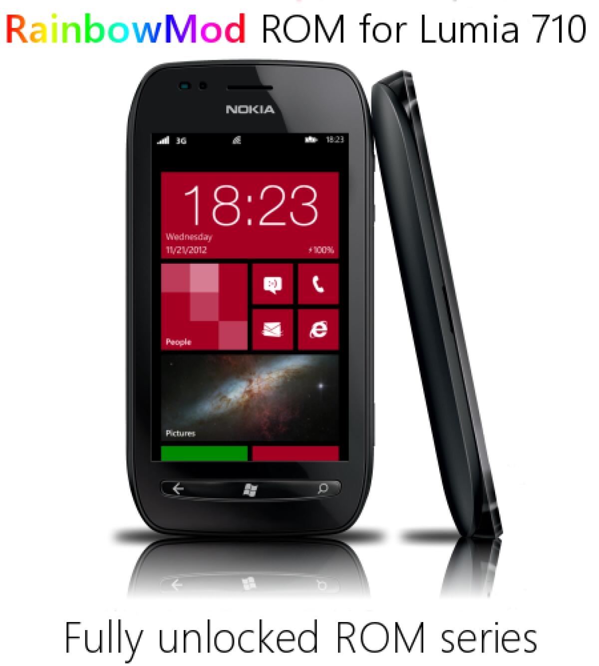 RainbowMod 2.1: Ecco la Custom Rom per Nokia Lumia 710 e 800 Full Unlock e con Bluetooth Share e Ringtone Maker! - 