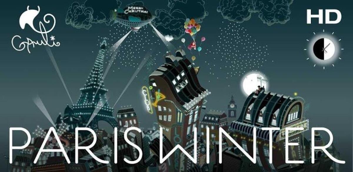 Live Wallpaper di Natale per Android: Paris Winter v 1.0.5 - 
