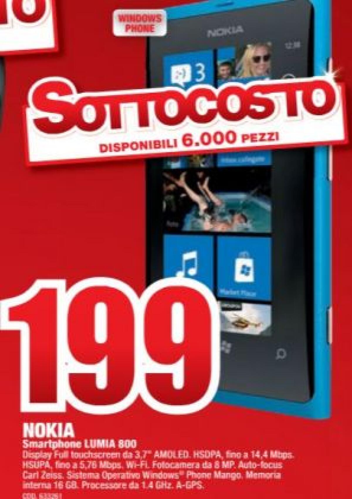 Sottocosto MediaWorld: offerte Windows Phone Nokia - 