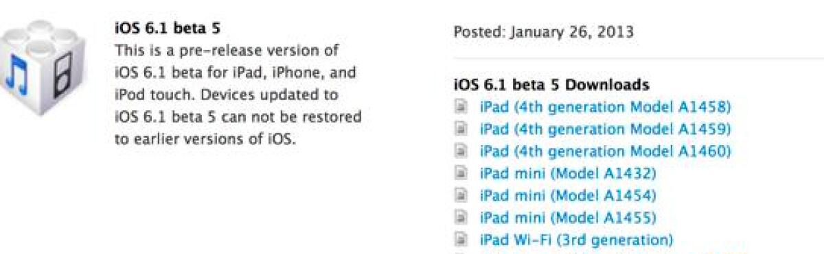 Come installare iOS 6.1 Beta 5 Senza avere un Account Sviluppatore [Guida]  - 