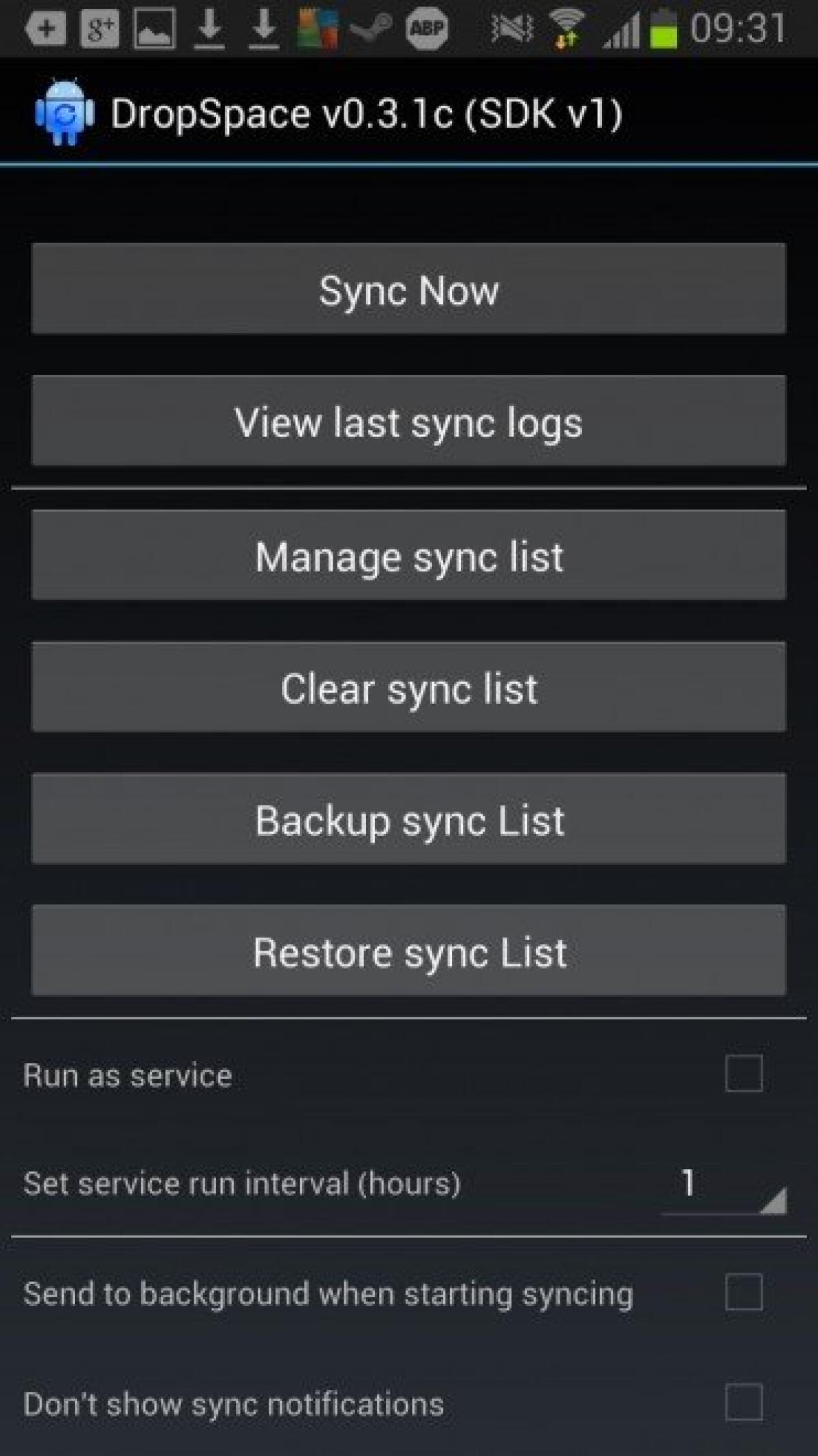 DropSpace, per fare il backup della SD card di Android direttamente su DropBox - 