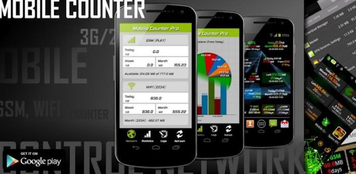 [Programmi Android] Mobile Counter Pro - 3G, WIFI v 2.7 APK, controllare traffico WiFi e 3G - 