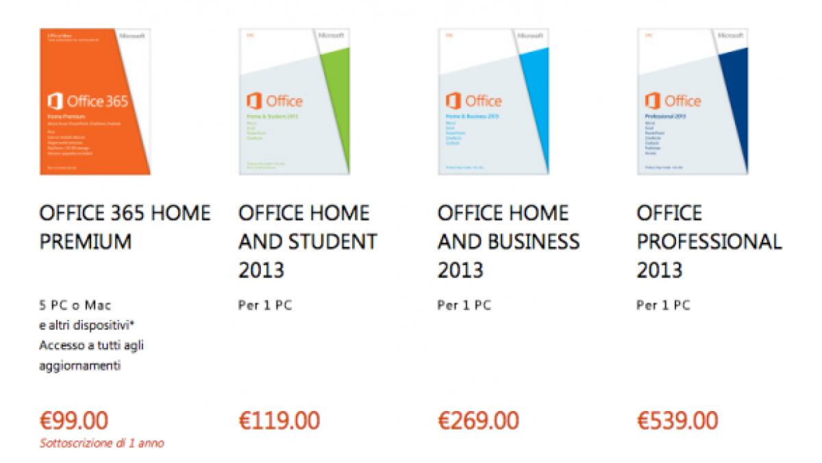 Microsoft Office 2013 disponibile da oggi anche in Italia - 