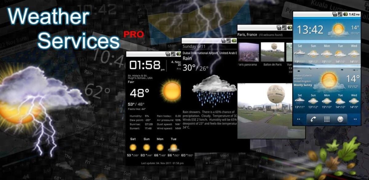 Weather Services PRO v2.1pro APK, bellissimi widget meteo per Android - 