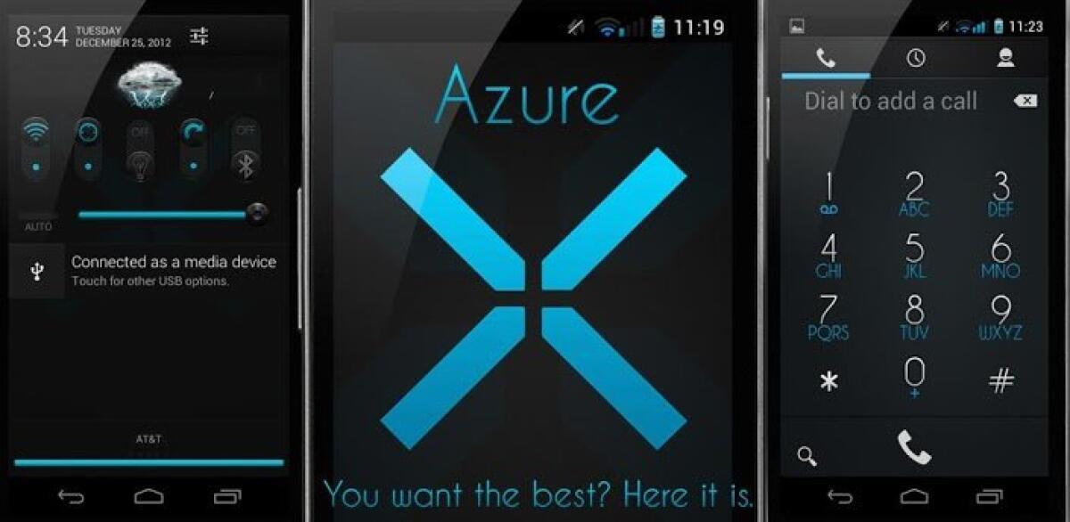 Azure Theme CM 10.1 AOKP v 1.4 - Migliori Temi Android - 