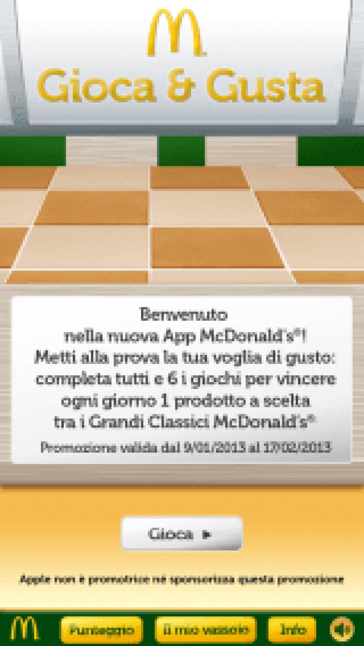 Ogni giorno GRATIS un panino da McDonald’s con l’applicazione Gioca & Gusta - 