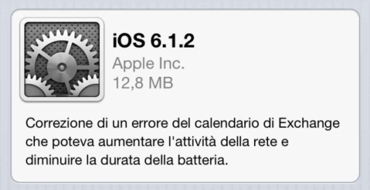 Apple rilascia IOS 6.1.2: Ed così che Apple salva la batteria degli iPhone! - 