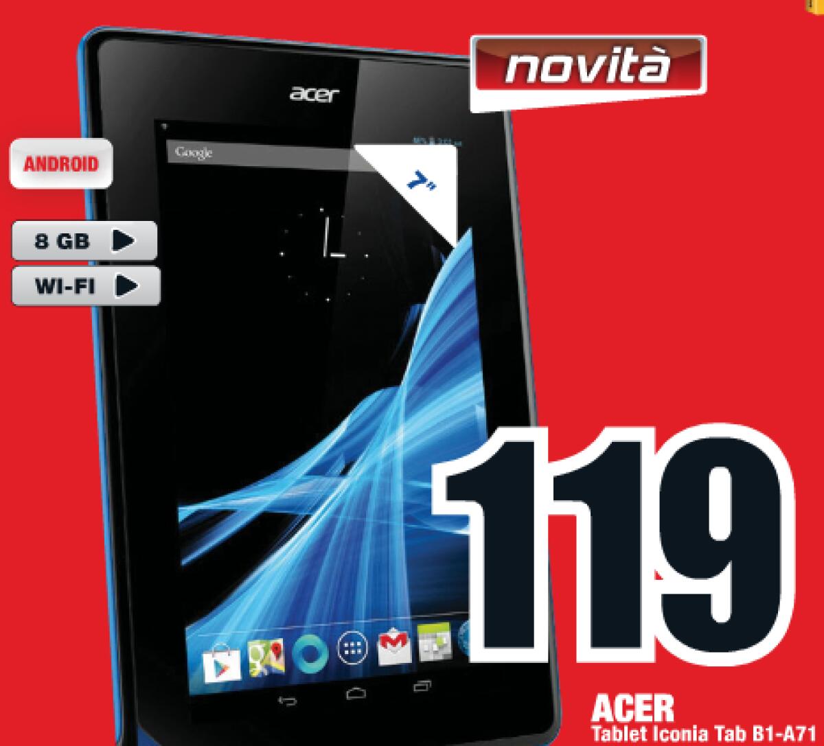 Offerte MediaWorld: Galaxy Nexus a 269€, Acer Iconia Tab B1 a 119€ e Huawei G615 a 299€ - 