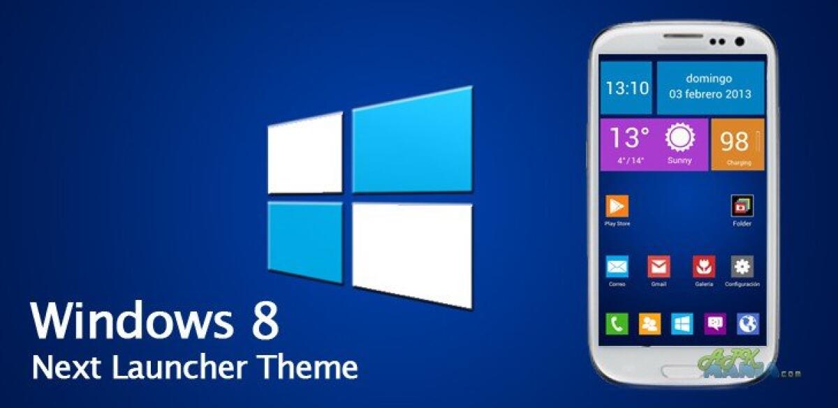 Tema Windows 8 per Next Launcher Android - 