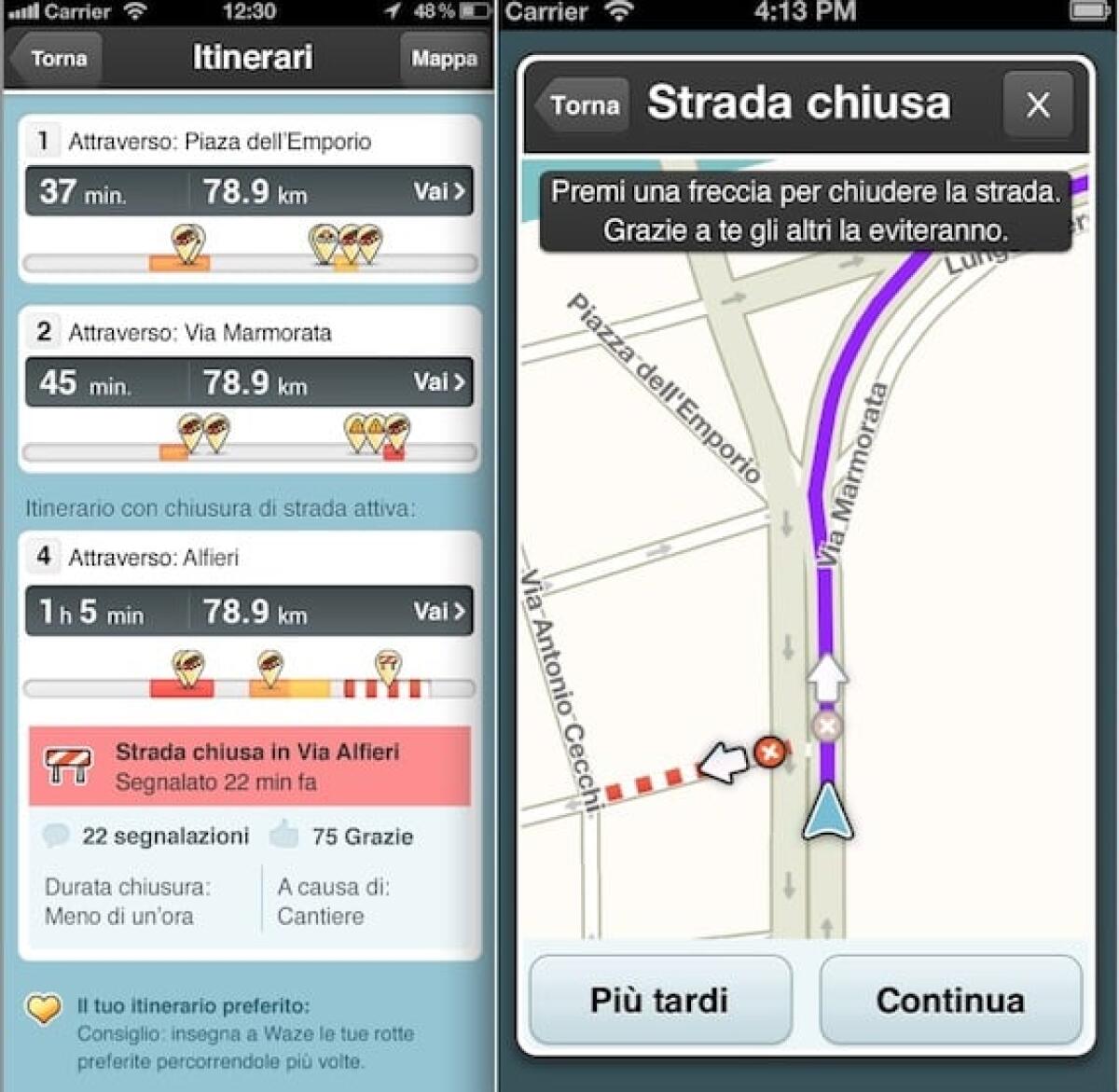 Il navigatore GPS Waze si aggiorna alla versione 3.6: ora gli utenti possono “chiudere” le strade - 
