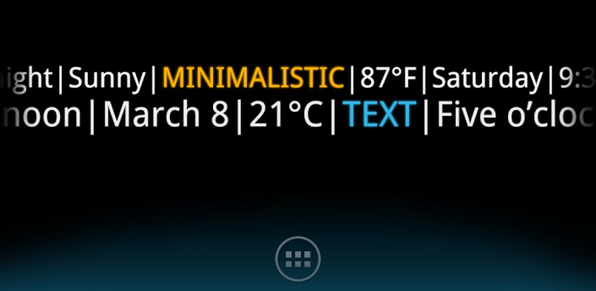 Minimalistic Text (donate/pro) v3.0.5 Apk, un widget minimalista per Android - 