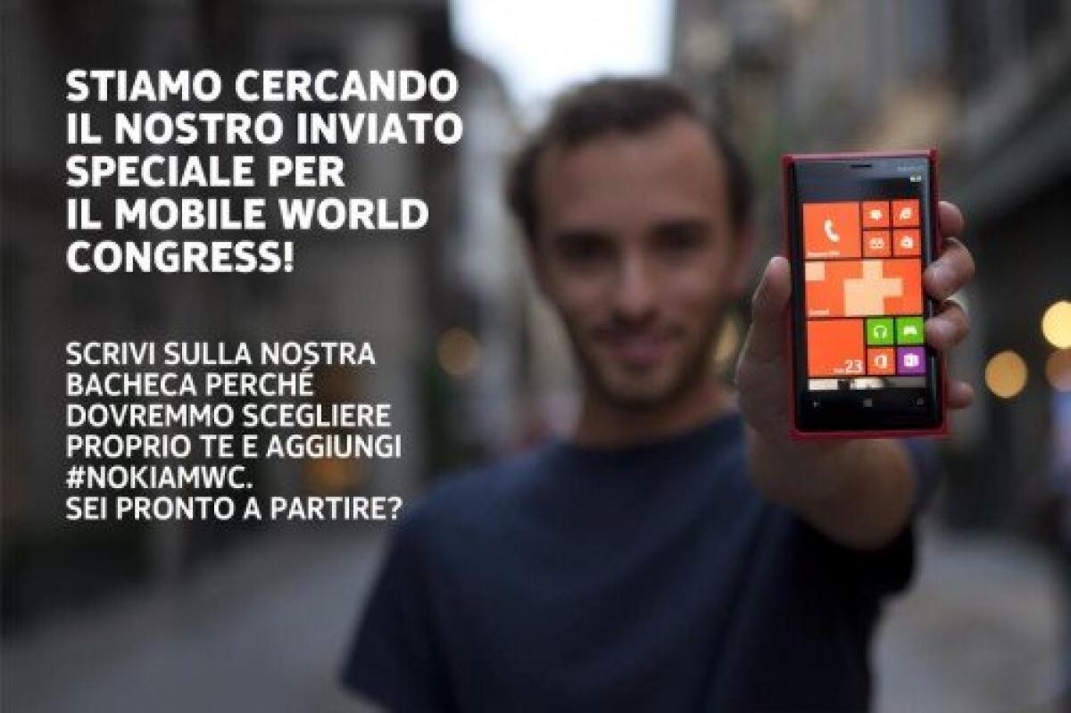 Vuoi partecipare al Mobile World Congress 2013? Hai un Nokia Lumia? Nokia cerca un inviato speciale! - 