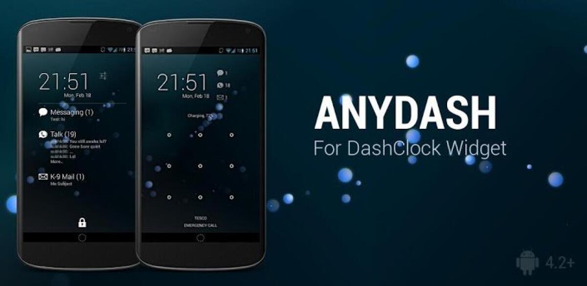AnyDash Pro v0.9 APK, un ottimo plugin per DashClock Widget per Android - 