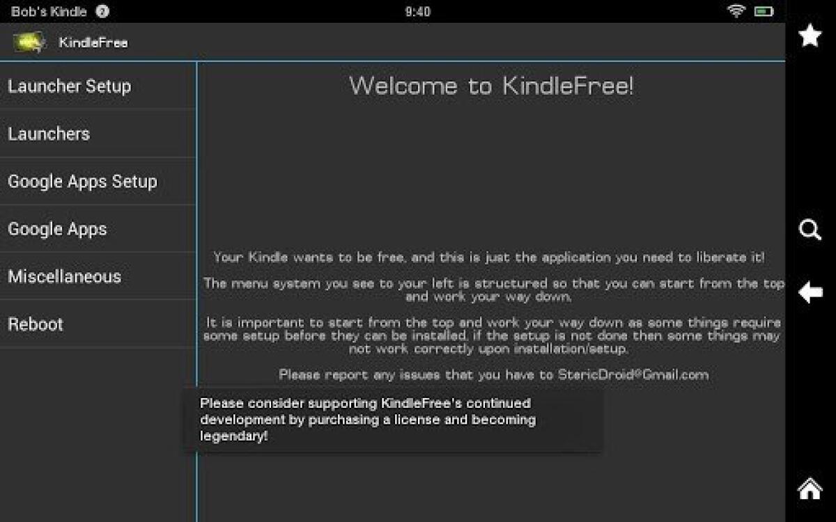 Installare il Google Play Store sul Kindle Fire e personalizzare il tablet con KindleFree - 