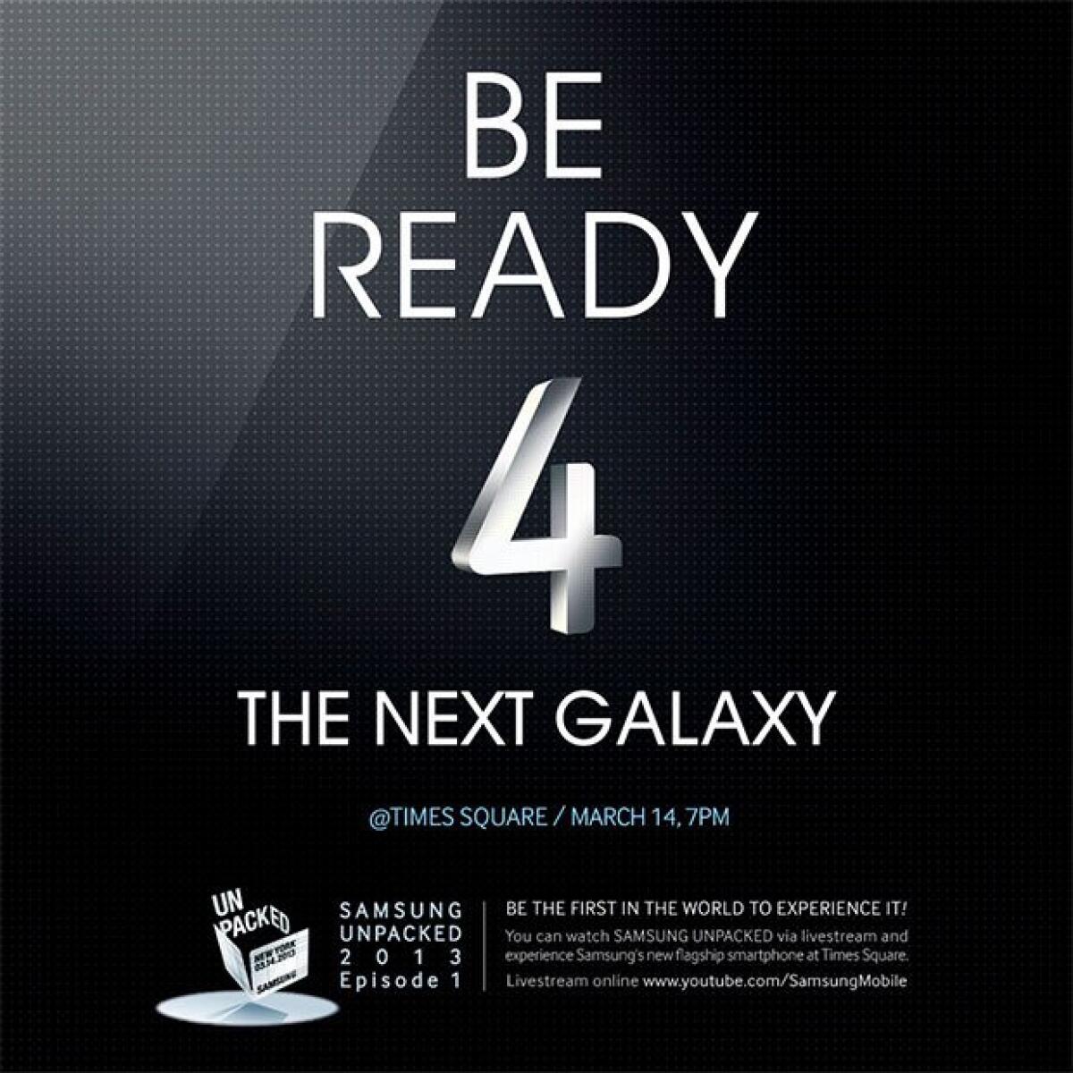 Segui in diretta la presentazione del Samsung Galaxy S 4 - 
