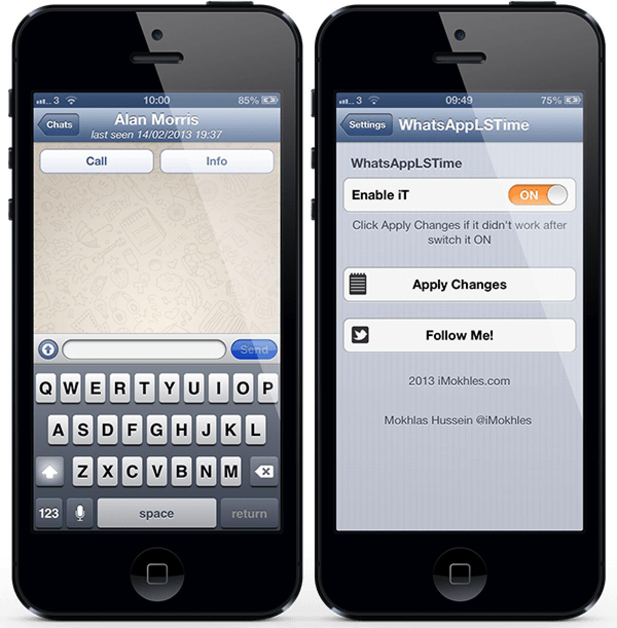 Come nascondere e non visualizzare l'ora dell'ultimo accesso a WhatsApp su iPhone | Cydia - 