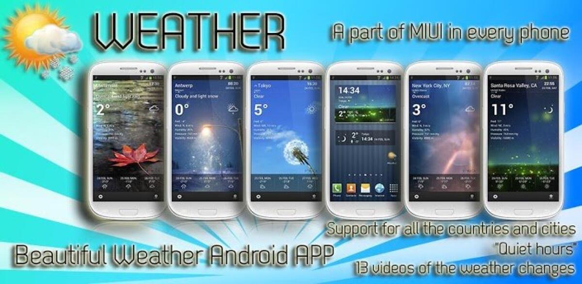 Beautiful Weather and Widgets v1.0.0 APK, widget con orologio e meteo per Android - 