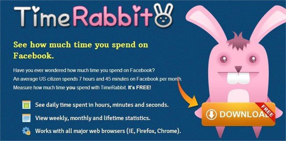 Quanto tempo passi su Facebook? Te lo dice TimeRabbit - 