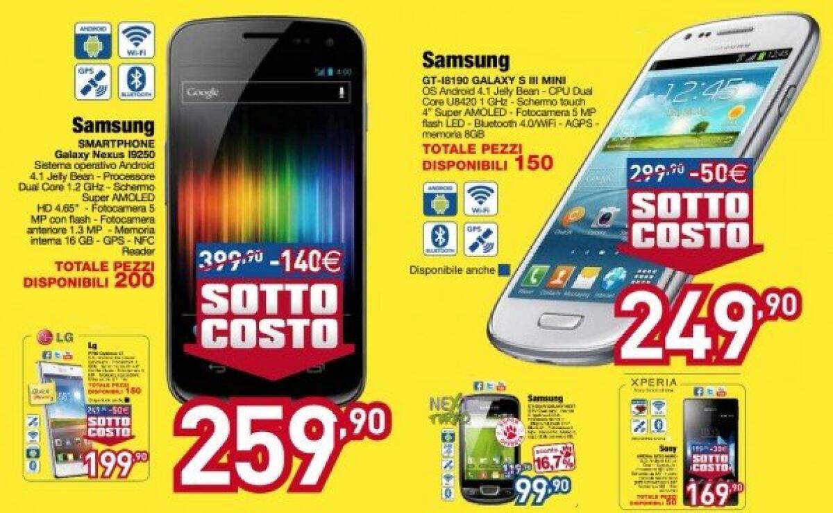 Offerte Euronics: Galaxy Nexus a 259€ e altro ancora nel nuovo volantino - 