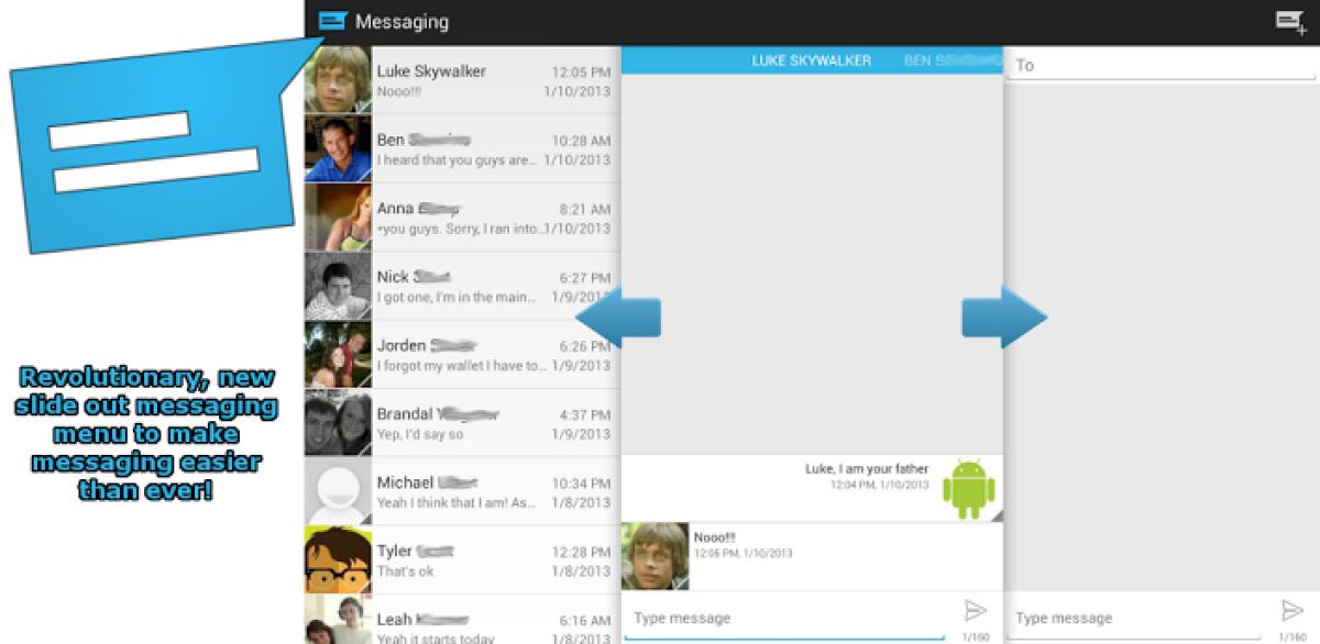 Sliding Messaging Pro v4.62 APK, nuovo programma alternativo per gli SMS su Android - 