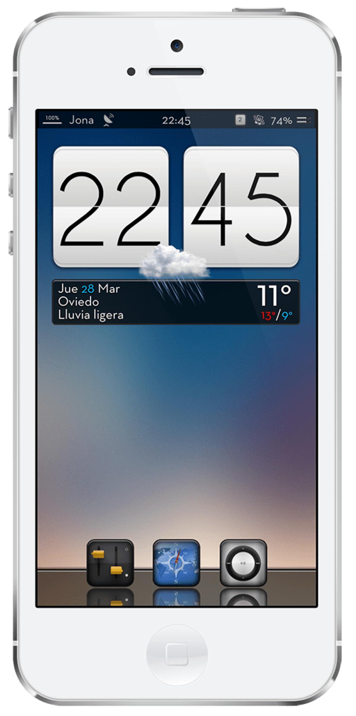 Widget orologio e meteo di HTC One X anche su iPhone con HTC One X Clock iWidget - 
