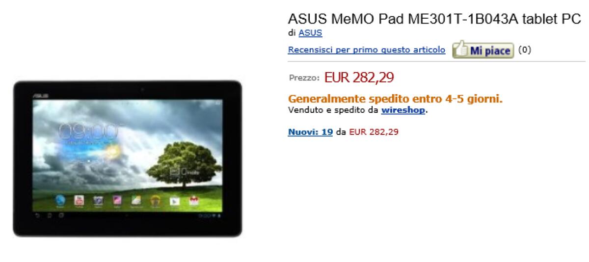 ASUS Memo Pad Smart arriva in Italia a 299€ - 