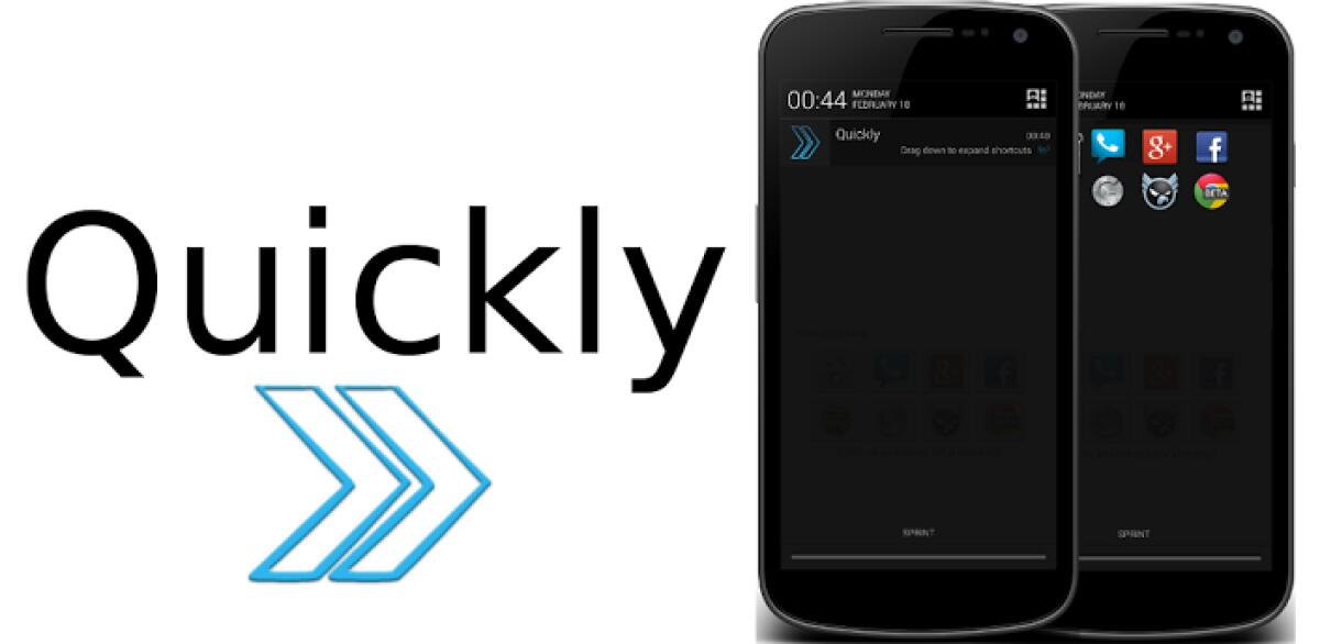 Quickly Notification Shortcuts v0.99.9 APK, le app preferite nella barra delle notifiche di Android - 