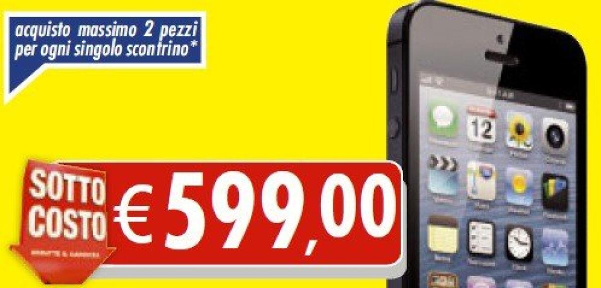 Offerta iPhone 5 a 600€ da Bennet - 