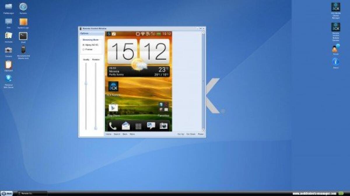 Controlla lo smartphone o il tablet Android dal browser web con 3CX Remote Android Desktop - 