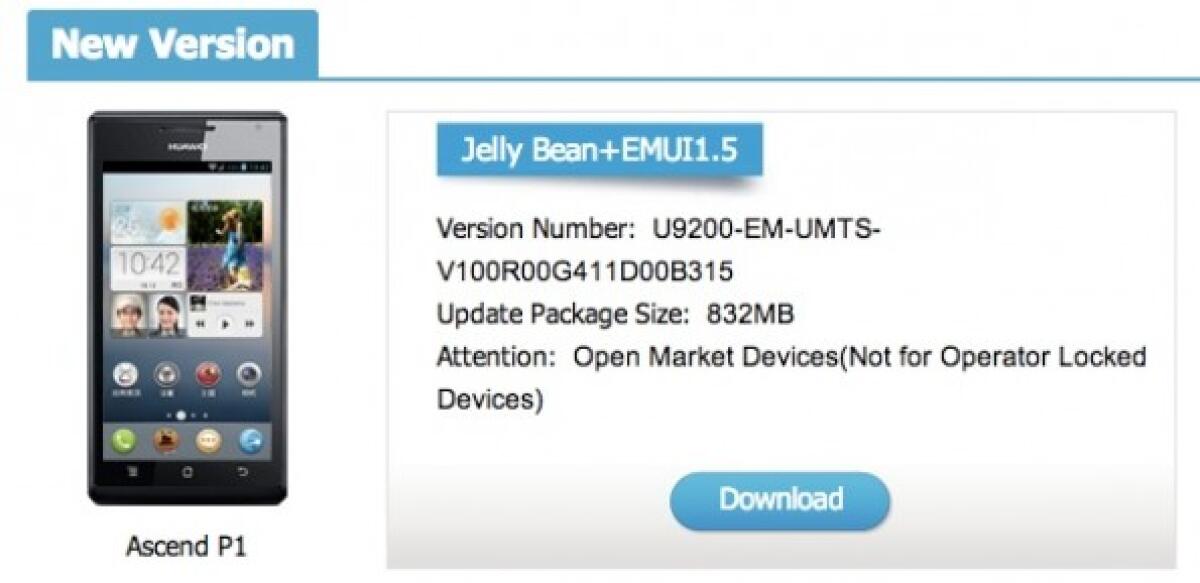 Huawei Ascend P1: disponibile Android Jelly Bean 4.con Emotion UI 1.5 | Prime Impressioni - 