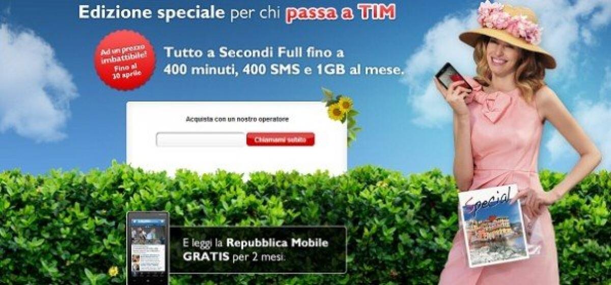 Offerte Telefonia: TIM Tutto a Secondi - Dettagli, costo e informazioni - 