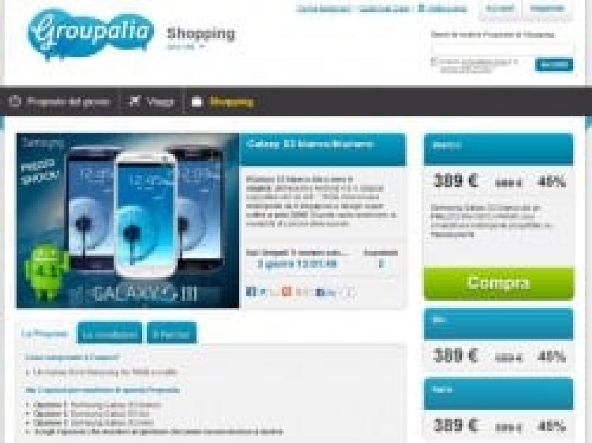 Samsung Galaxy S 3 e Galaxy Note 2 in offerta da Groupalia e LetsBonus - 