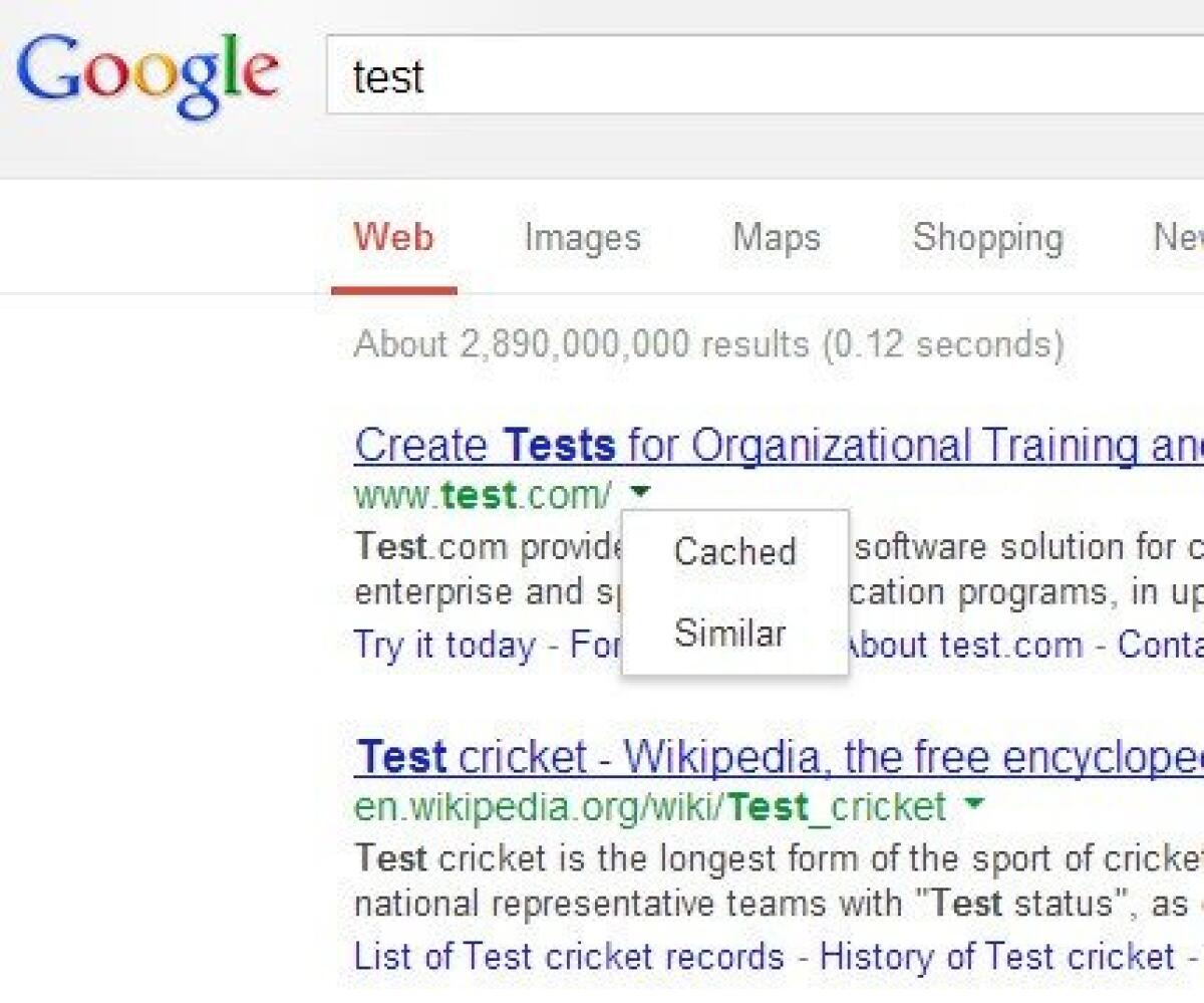 Novità per Google: addio all’anteprima istantanea dei siti web - 