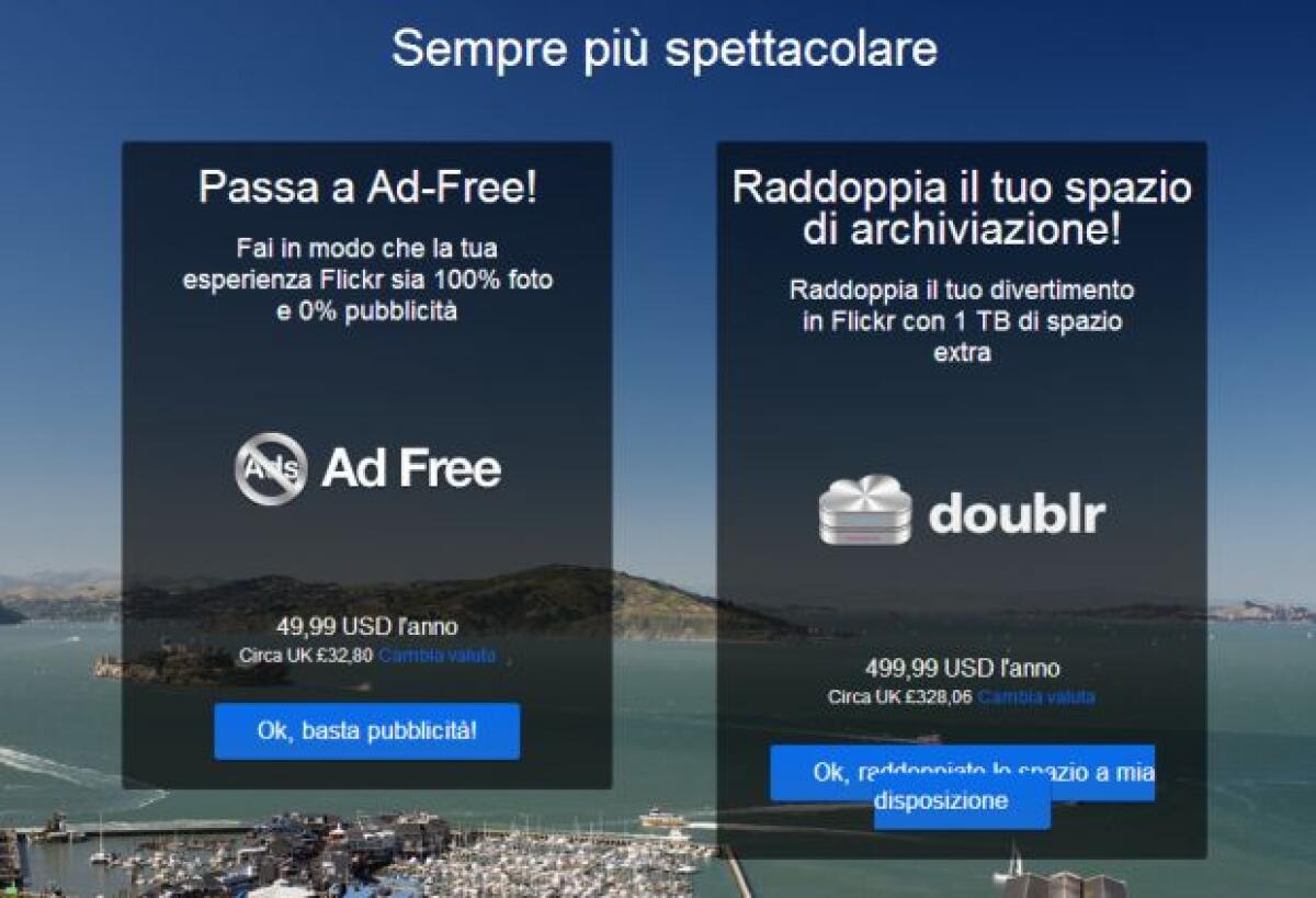 Flickr si rinnova e offre 1 TB di spazio gratuito per tutti - 