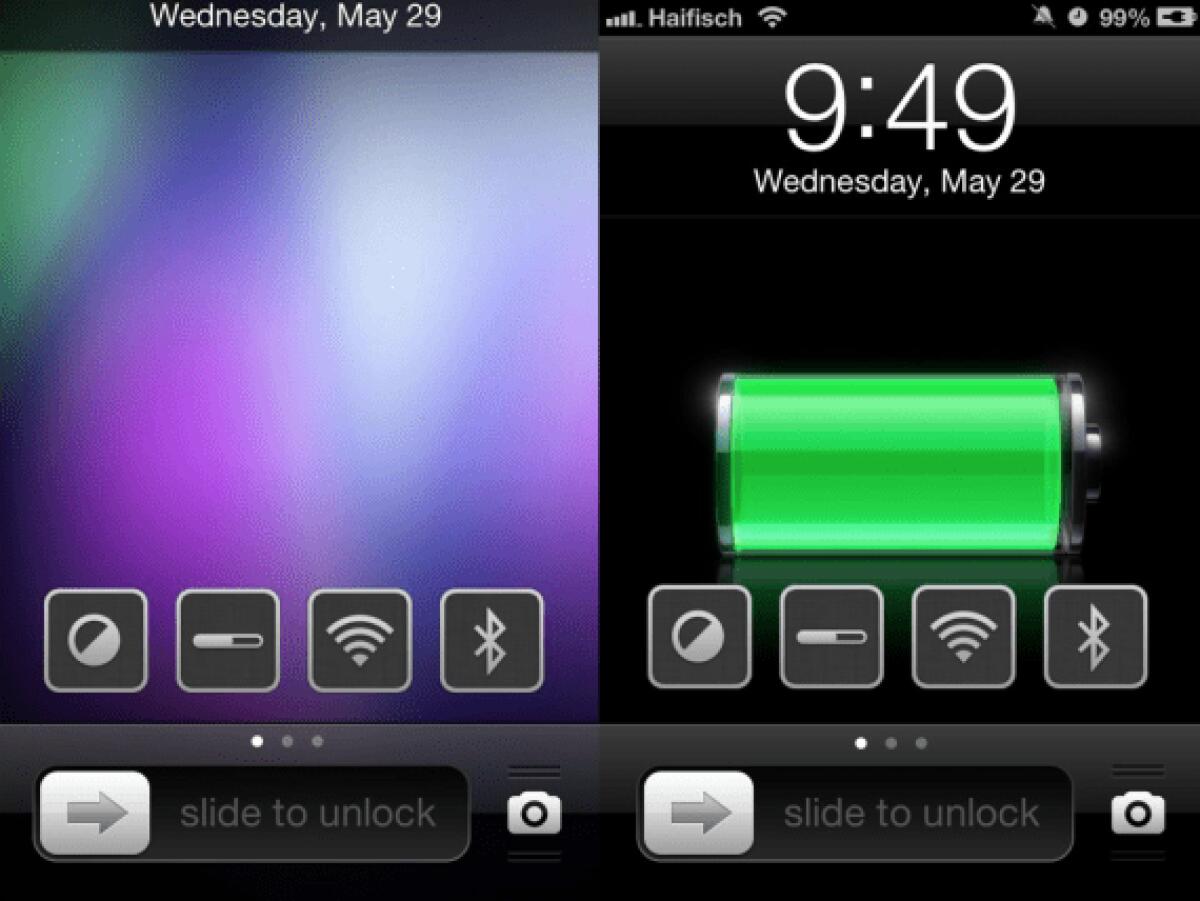 Impostazioni rapide nella lockscreen di iPhone, iPod e iPad con LockToggle | Cydia - 